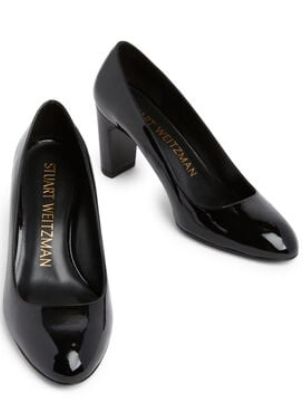 NWOT Stuart Weitzman Vida 75MM Patent Leather Heel in Black